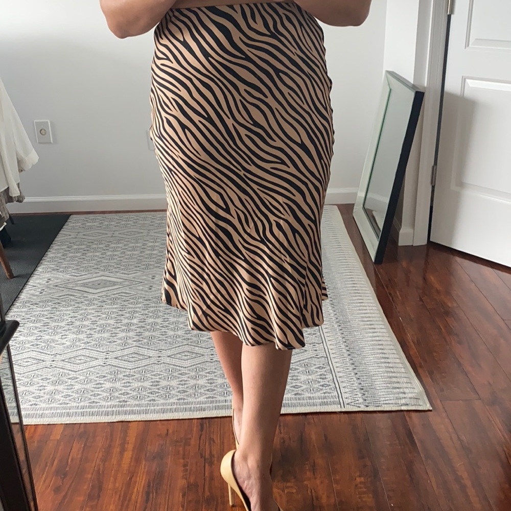 Aqua by Bloomingdale’s zebra print skirt